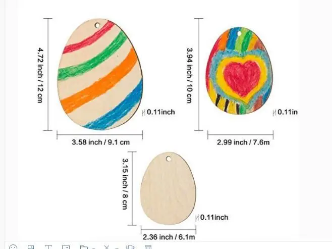 10pcs Easter Egg Unfinished Wood Ornaments Wood Slices DIY Crafts Unfinished Wooden Easter Ornaments with Hemp Rope