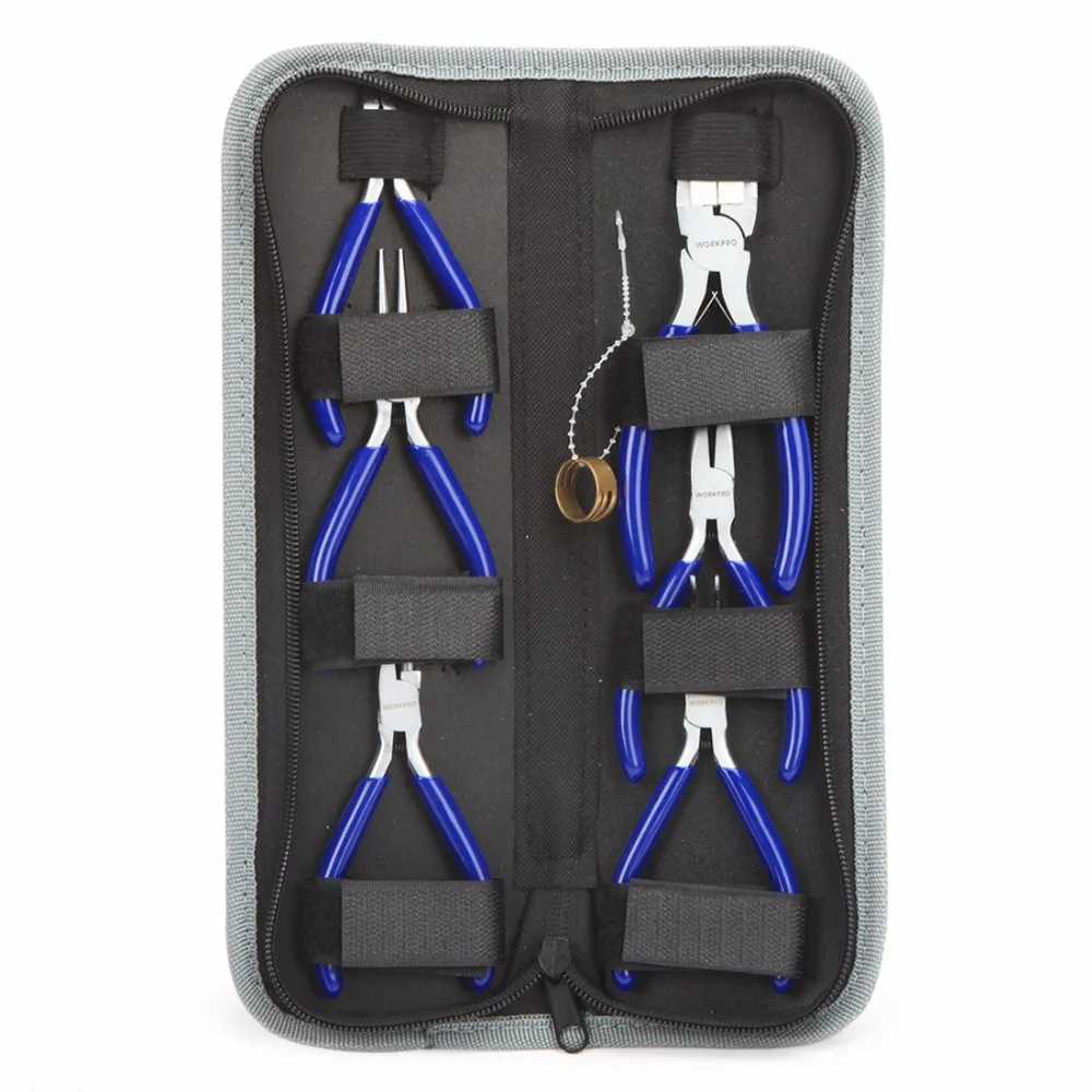 WORKPRO 5-7PC Mini Pliers Jewelry Plier Set Diagonal Pliers for Jewelry