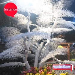 Artificial Peacock Coral Tree, Plastic, Artificial Flowers, Home Wedding, Decorative High Aquarium Landscaping, 45cm