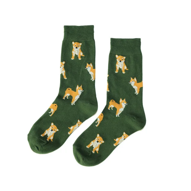 New Fashion Women Cute Pet Shiba Inu Crew Socks Kawaii Lovely Female Girls Puppy Dog Animals Combed Cotton Short Sock