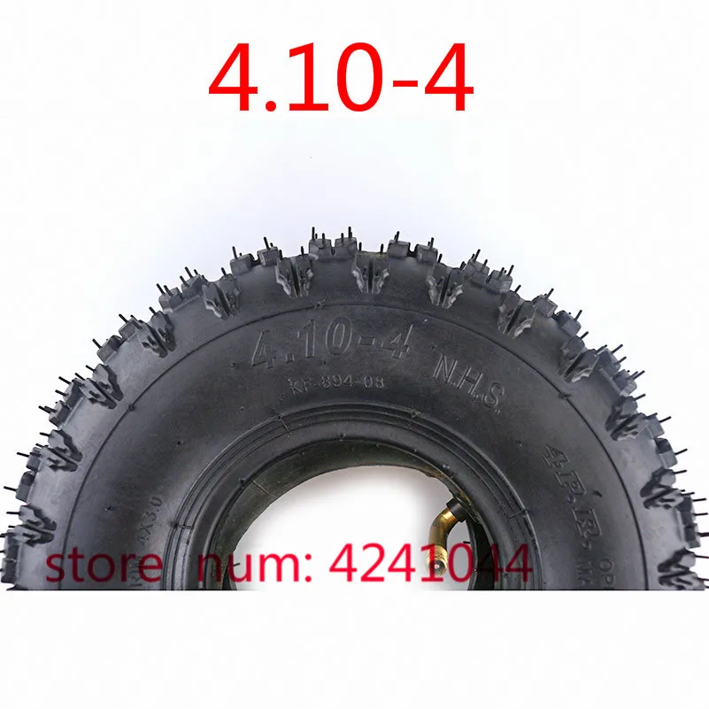 High quality tires 4.10/3.50-4 410/350-4 ATV Quad Go Kart 47cc 49cc Chunky 4.10-4 Tires inner tube Fit All Models 3.50-4 4\