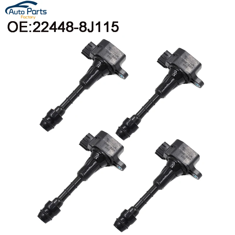 

4 PCS Ignition Coil For Nissan Maxima Murano Pathfinder Quest Xterra Infiniti I35 QX4 02 03 04 05 06 07 22448-8J115 224488J115