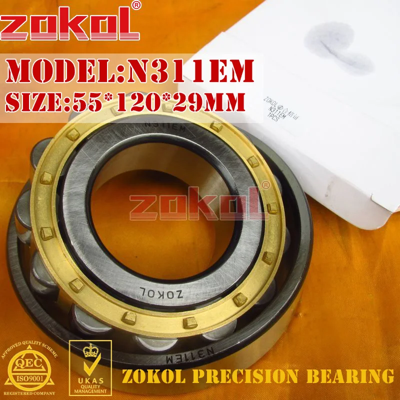 

ZOKOL N311 E M bearing N311EM 2310EH Cylindrical roller bearing 55*120*29mm