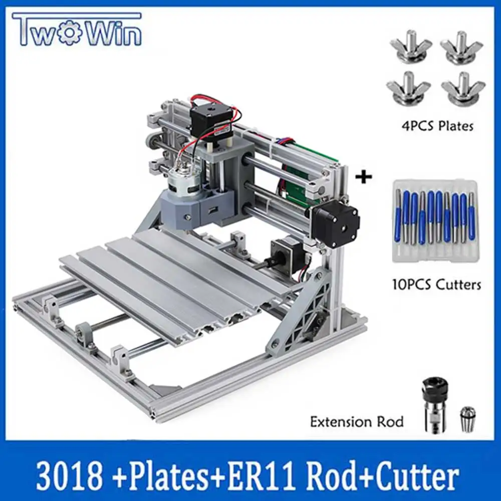 

Фрезерный мини-станок CNC3018 для гравировки по дереву с ER11, лазерная гравировка, печатная плата, ПВХ фрезерный станок, ЧПУ 3018, лучшие игрушки