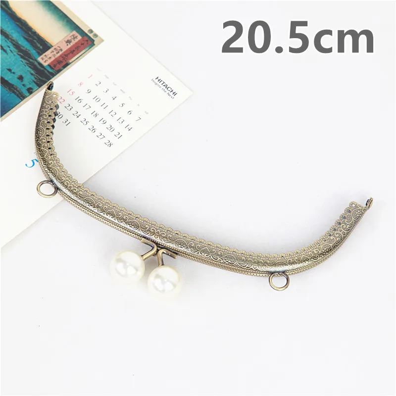 Lovely Pearl Head Metal Kiss Clasp Frame Replacement for Handmade Purse Metal Frame Handle Bag DIY Accessories KZ151324