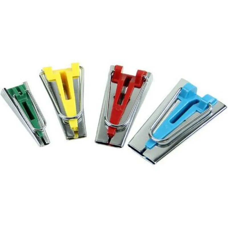 ชุดทำเทปอคติผ้า4ชิ้น/เซ็ต6/12/18/25มม. สำหรับงานตัดเย็บอุปกรณ์เย็บผ้าควิลท์เย็บปะติดปะต่อเครื่องมือเย็บขอบ