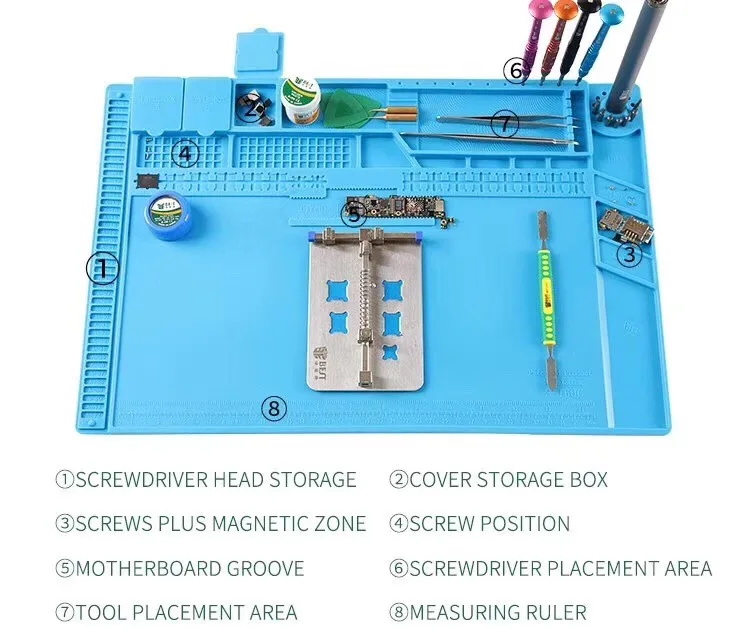 ใหม่ล่าสุด45-30ขนาดใหญ่เสื่อทนความร้อน BGA Soldering Station ฉนวนกันความร้อน Pad S-160C Insulator Pad การบำรุงรักษาแพลตฟอร์ม