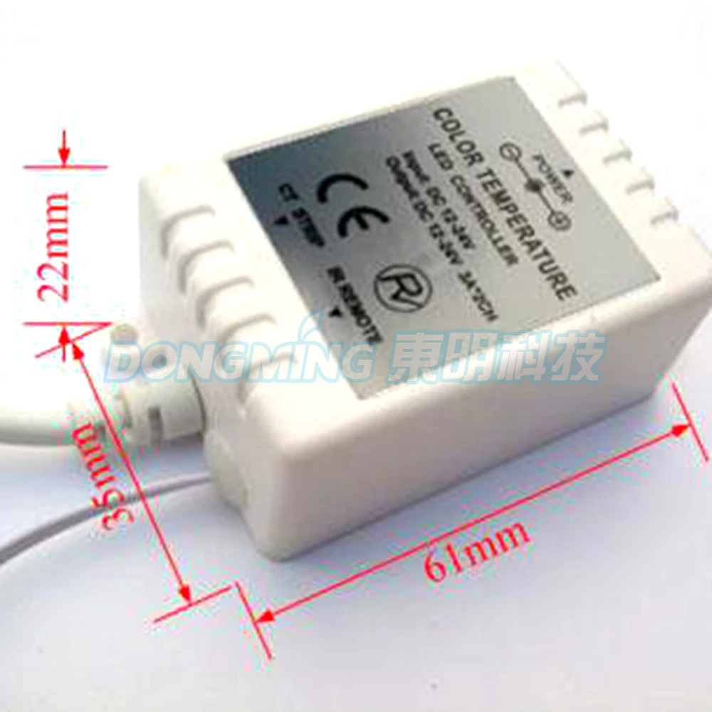 White box ir remote controller DC12V color temperature 24key IR control led strip 24 keys rgb led controller