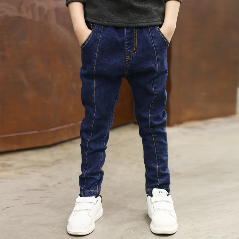 IENENS 5-11Y Young Fashion Denim Long Pants Boys Slim Straight Jeans Boy Casual Trousers Kids Baby Children Classic Bottoms