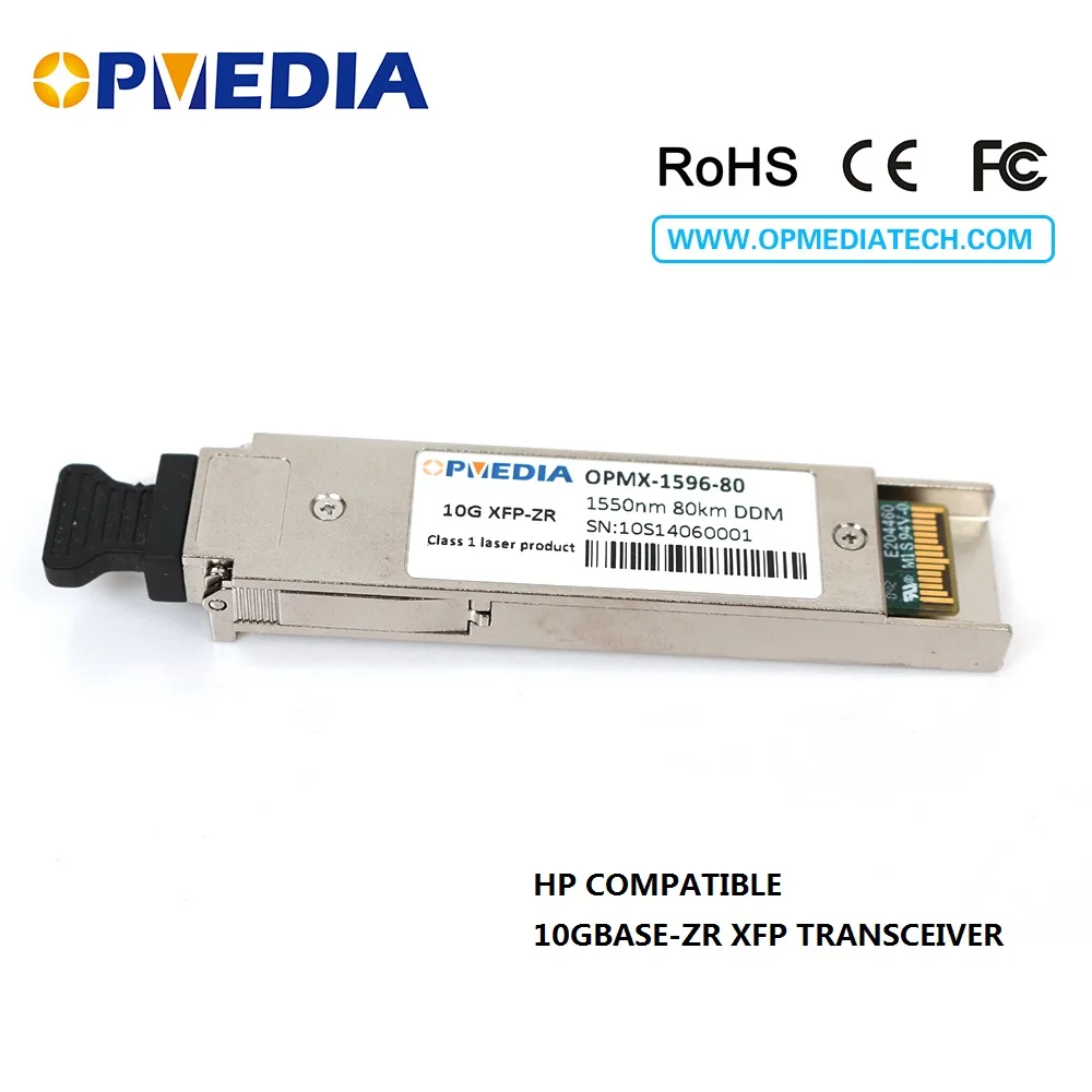 

Free shipping,HP compatible 10G ZR XFP optical module,10G 1550nm 80km XFP transceiver, DDM funcion,dual LC connector