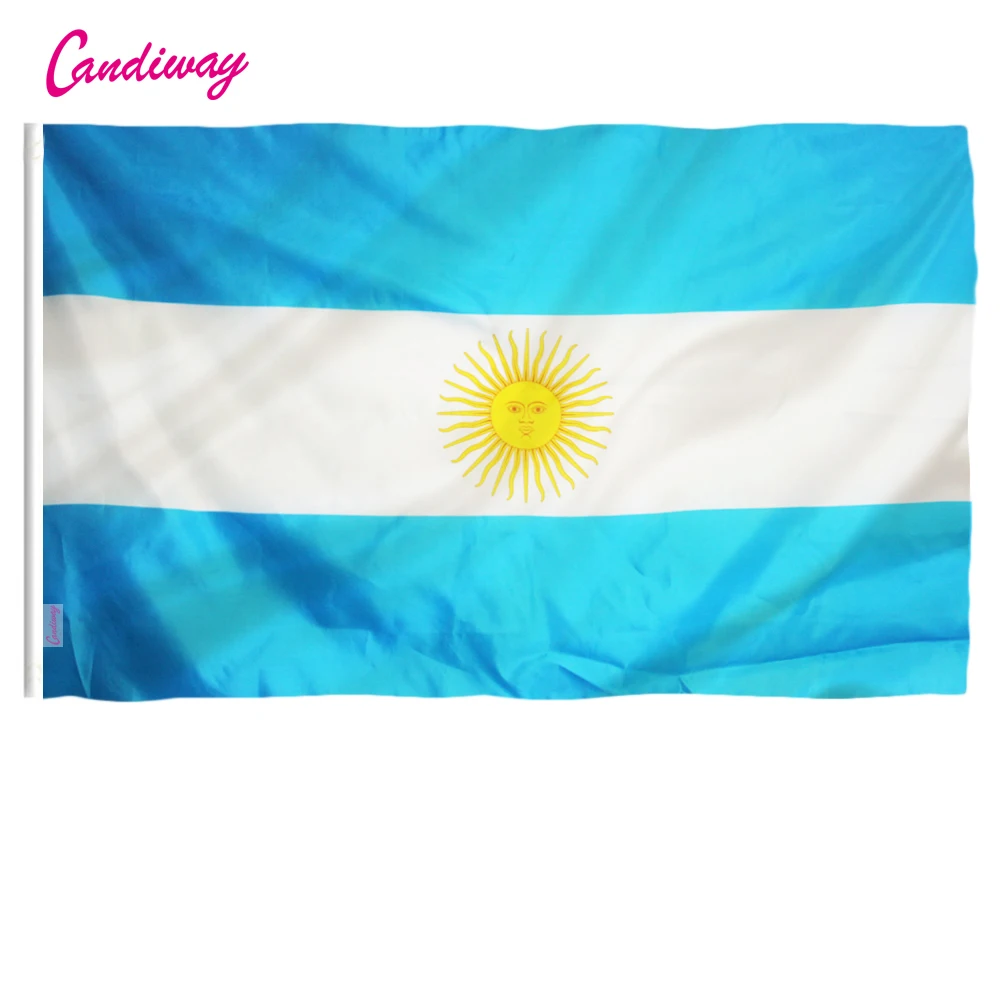 Football banners polyester  Indoor  No Flagpole Argentina flag Home decoration High Quality  Outdoor