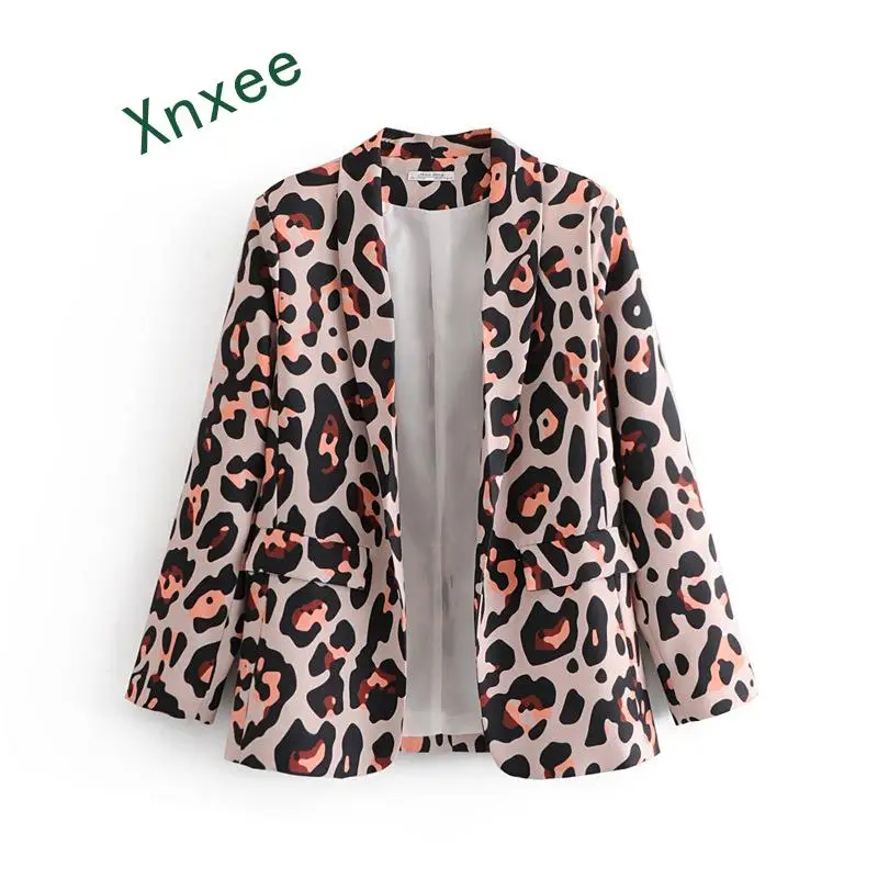 

Xnxee New arrival European and American fashion style retro leopard print suit jacket