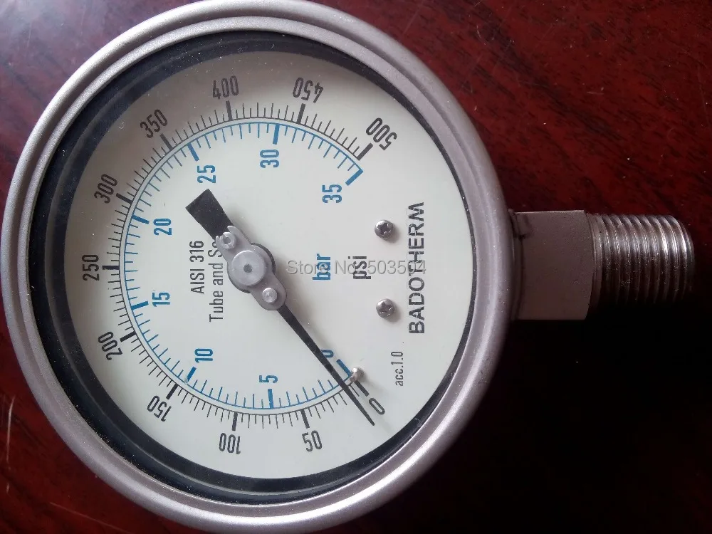 

2.5" inch 0-6Bar Pressure Gauge All Stainless Steel