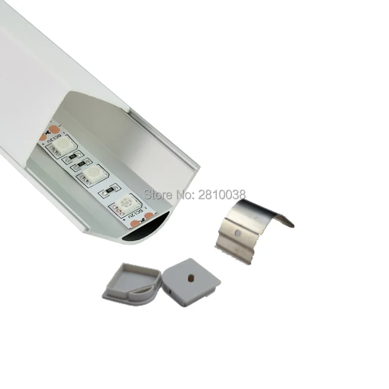 30 X 2M Sets/Lot V shape profile led light and 90 beam angle led aluminum profile extrusions for wall corner lights