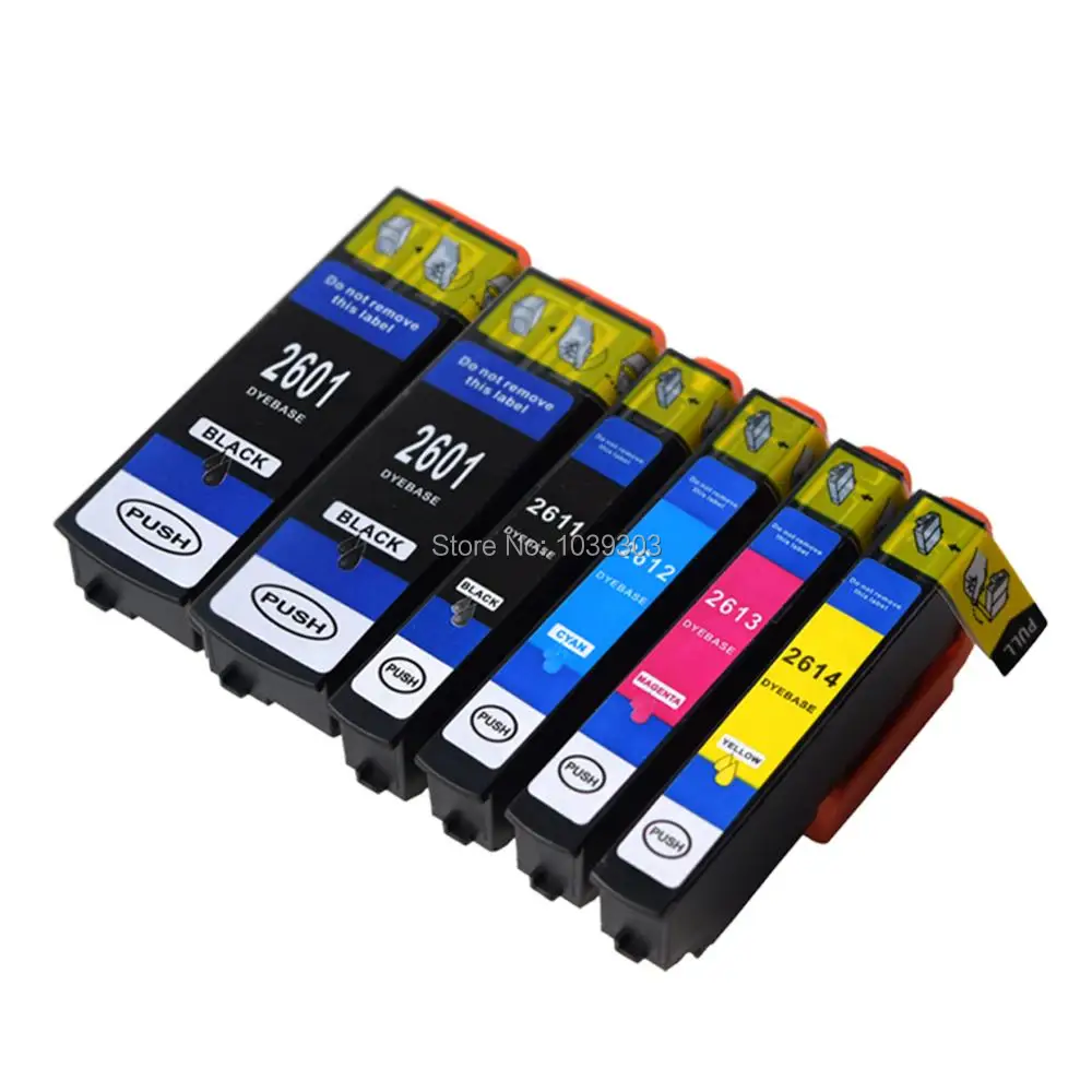 

6PK Combo pack T2601 Ink cartridge Compatible For Epson XP600 XP605 XP700 XP800 XP510 XP615 XP610 XP605 xp820 XP520 XP620 XP625