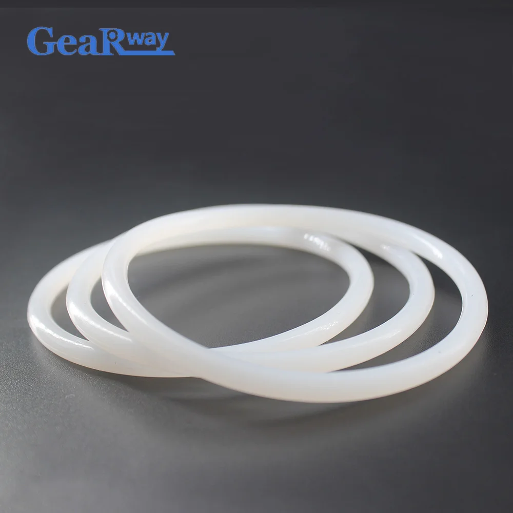 Gearway O Ring Seal Gasket 5mm CS Food Grade Translucent Silicon O Type Ring 92/95/98/100/105/195/200mm OD VMQ O Ring Sealing