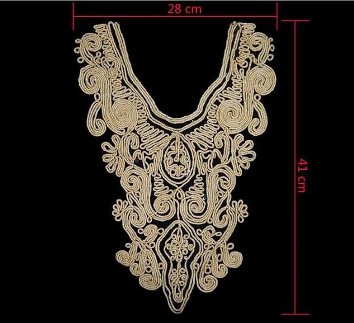 Beautiful Lace Neckline Collar, Costume Decoration, DIY Dress Clothing Applique, Blouse Lace Fabric Trim, Sewing Accessories