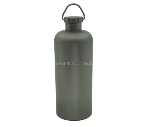 Pure Titanium Portable 600ml Capacity Water Bottle Matte Finishing Healthy Anti-corrosion Light Weight 145g for Outdoor Sports