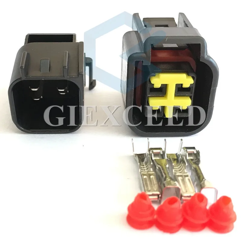 2 Sets 4 Pin Starter Female Automotive Connector Male PCB Socket For Furukawa Electrical Plug FWY-C-4F-B 12444-5504-2