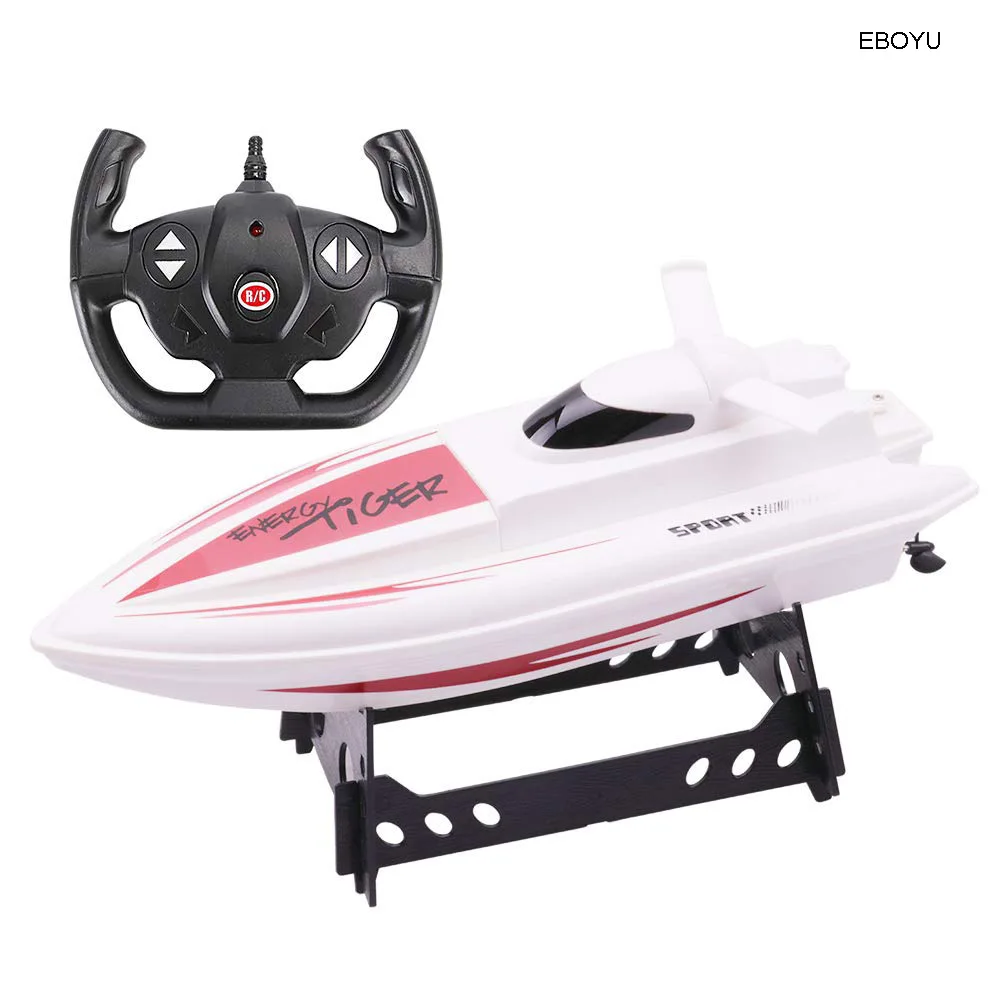 EBOYU 301 High Speed RC Boat Remote Control Race Boat 4 Channels for Pools Lakes and Outdoor Adventure (Only Works In Water)