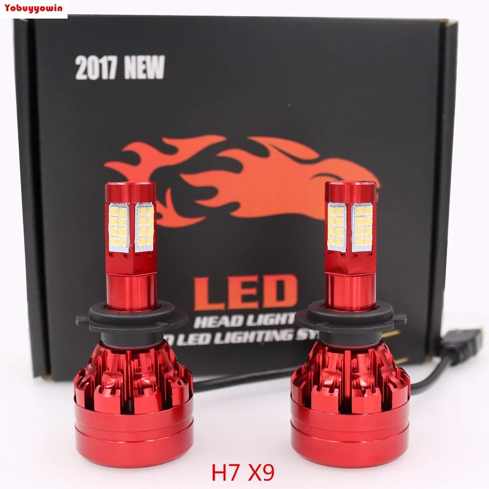 

2*H7 16000LM Car LED Headlight Super White Bright Daytime Running Lamp Light Bulbs Headlamp Conversion Kit Dipped Beam H7 DRL