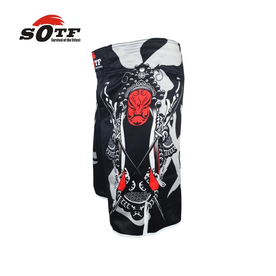SOTF mma shorts boxing muay thai boxing trunks tiger muay thai kickboxing fight wear guan yu China\'s wind SOTF mma pretorian