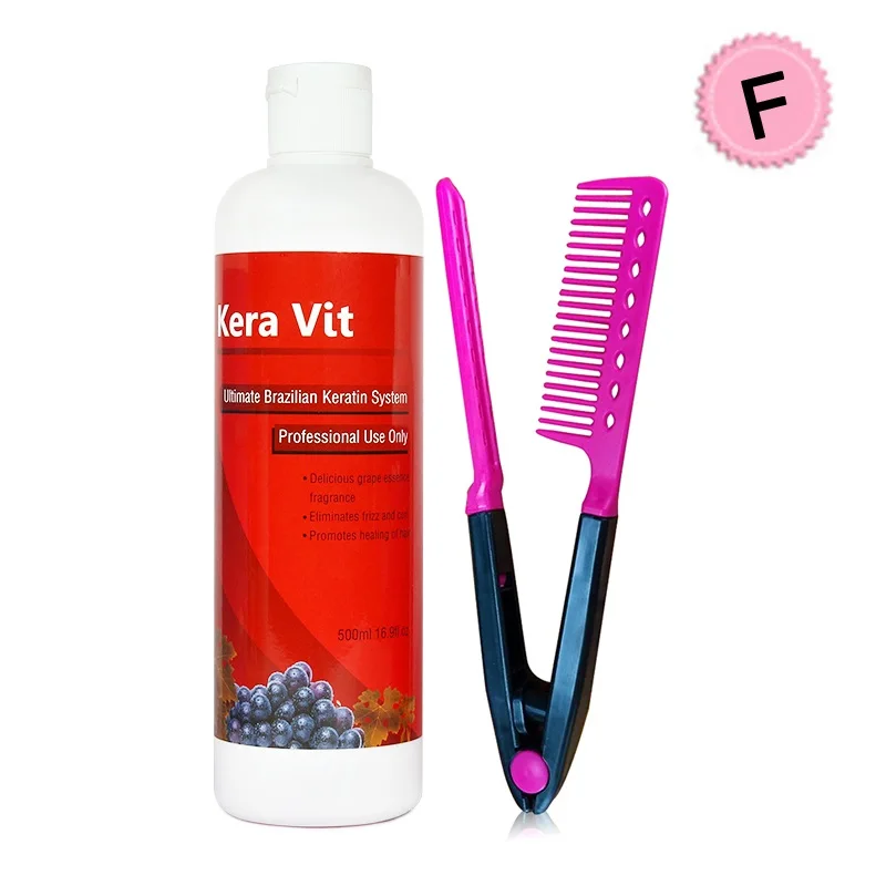 

Brazilian Keratin Treatment Free Formalin Eliminates Normal Frizz & Curly Hair+Free Red Comb