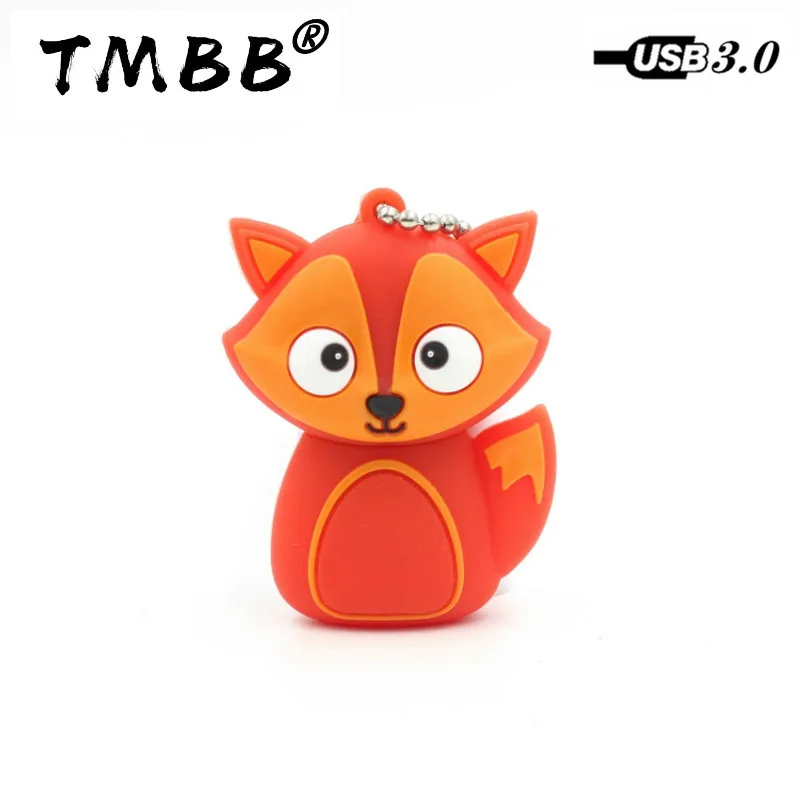 New Fast 3.0 Cartoon Fox USB Flash Drives 64GB Mini Pendrive 8GB 16GB 32GB 128GB 256GB Memory Stick Pen Drive Flash disk Gifts