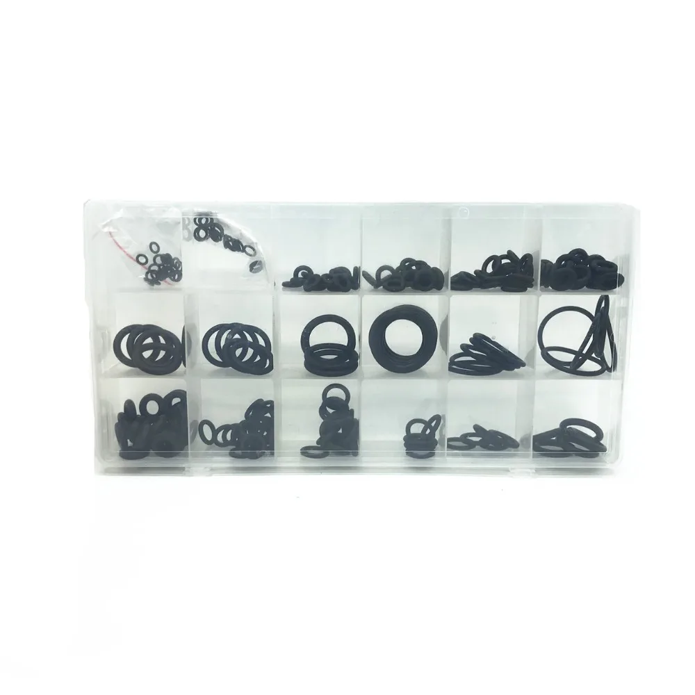 

225pcs Rubber O Ring Washer Seals Set Watertightness Assortment Different Size With Plactic Box Kit O-Ring O type