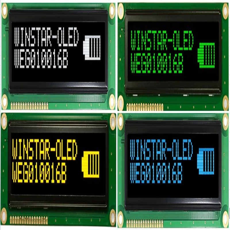 

WEG010016B Winstar is 3.84inch OLED display 100 x 16 dots individual mono color standard emitting yellow colors new and original