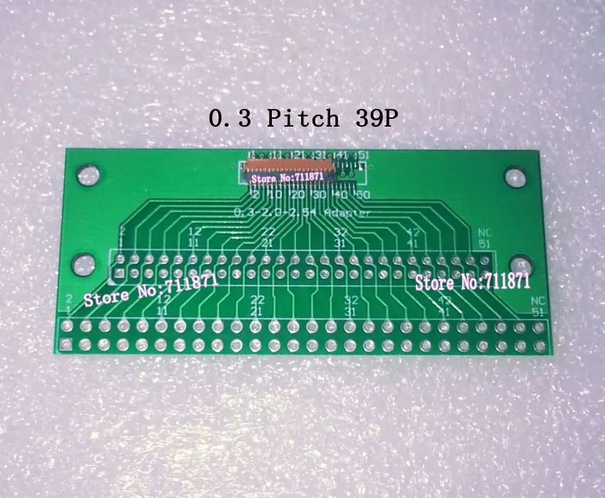 0.3-2.0 2.54 Pitch MiPi 39 P FPC DIP Nối Pitch 0.3 để 2.0 2.54 Bộ Chuyển Đổi 0.3 mét 39 P FPC DIP Để Hàn connecter doanh Ổ Cắm
