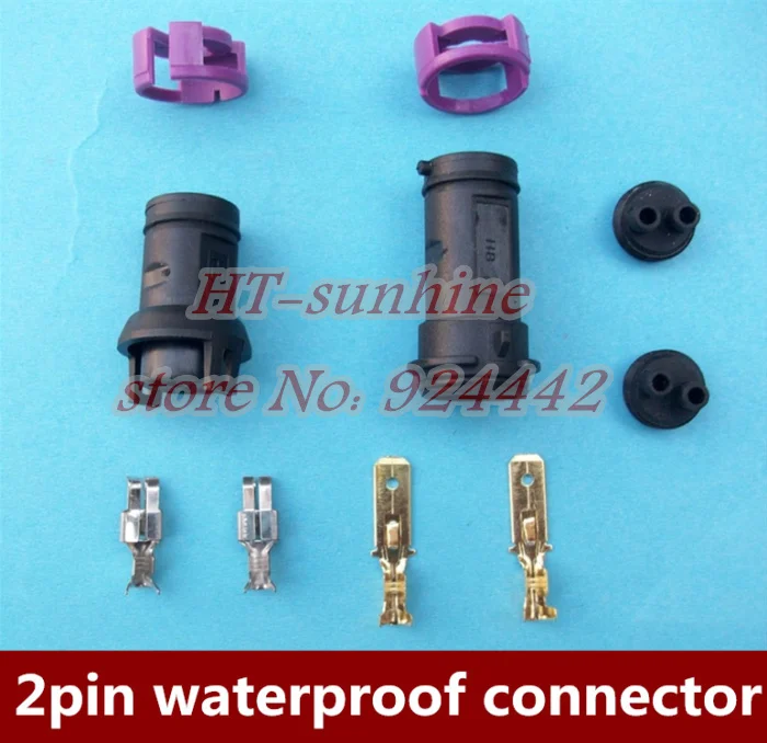 

2015 NEW 50Sets 6.3mm 2 line/core High Power Car Waterproof Connector ,Male and Female kits for Automotive ect