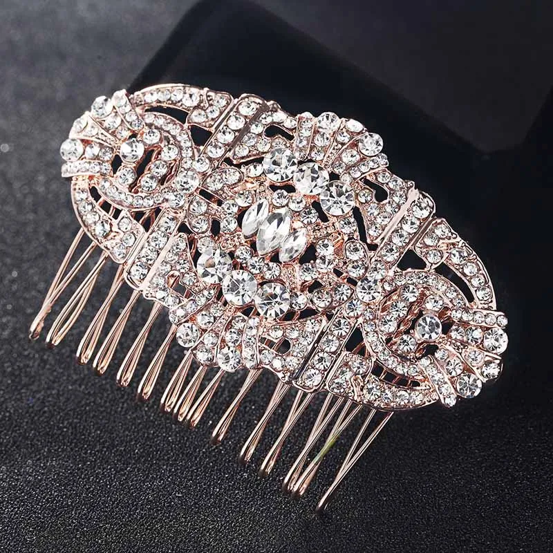 2017 New Arrival Hair Combs Accessories Women Hairpins Tiara Rhinestone Crystal Head Jewelry for Gifts Wedding hair Combs Bijoux