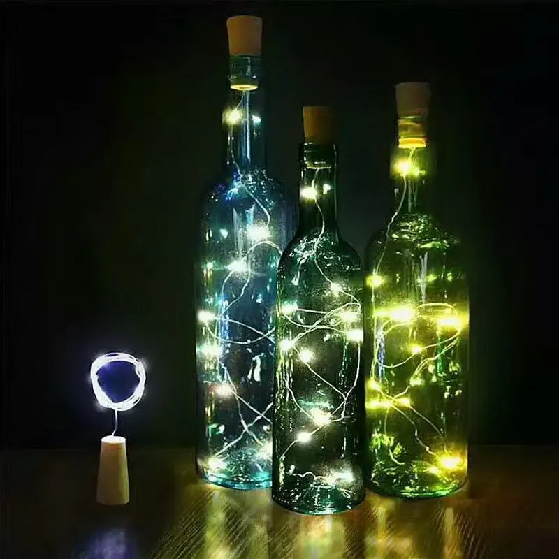 

15 LED DIY Cork Light String Wine Bottle Stopper Copper Fairy Metal Strip Wire Halloween Christmas Wedding Party Decoration