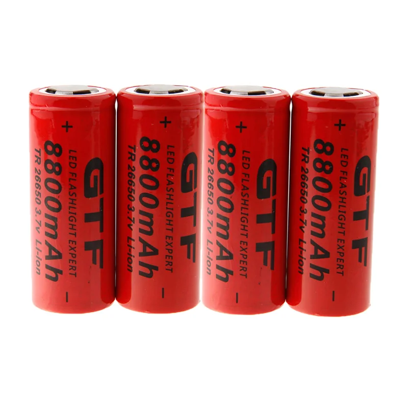 New 26650 Battery 8800mAh 3.7V 26650 Rechargeable Lithium Battery for LED Flashlight Torch 26650 Li-ion Battery Accumulator Cell