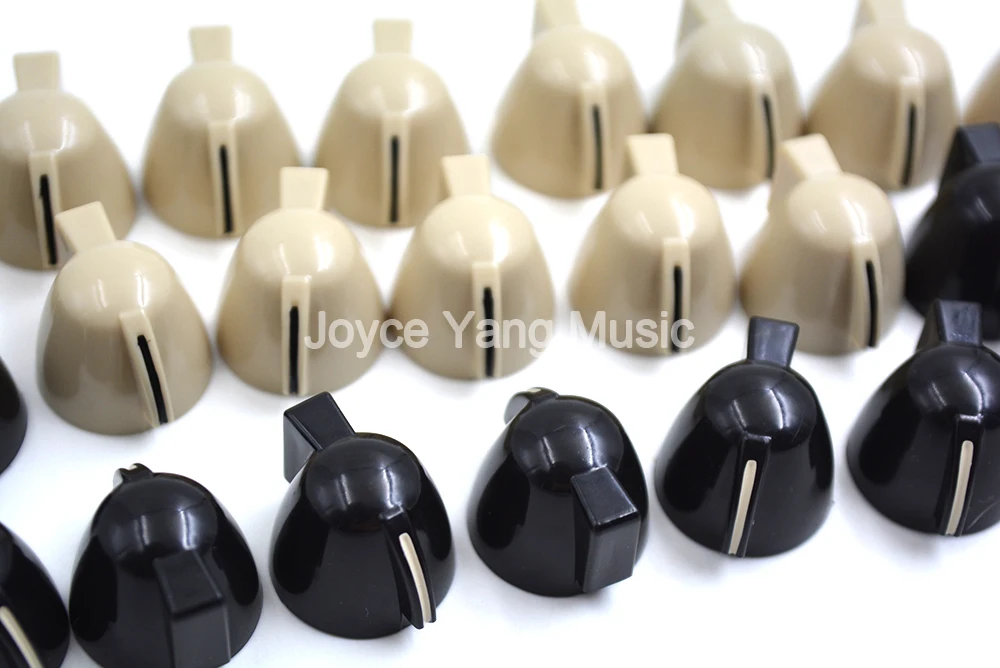 Niko 30pcs Black/Cream Chicken Head Electric Guitar Effect Pedal Knobs Guitar Amplfier Control Knobs Free Shipping Wholesales