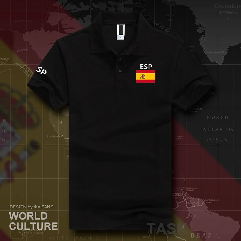 Kingdom of Spain Espana polo shirts men short sleeve white brands printed for country 2017 cotton nation ESP Spanish Spaniard