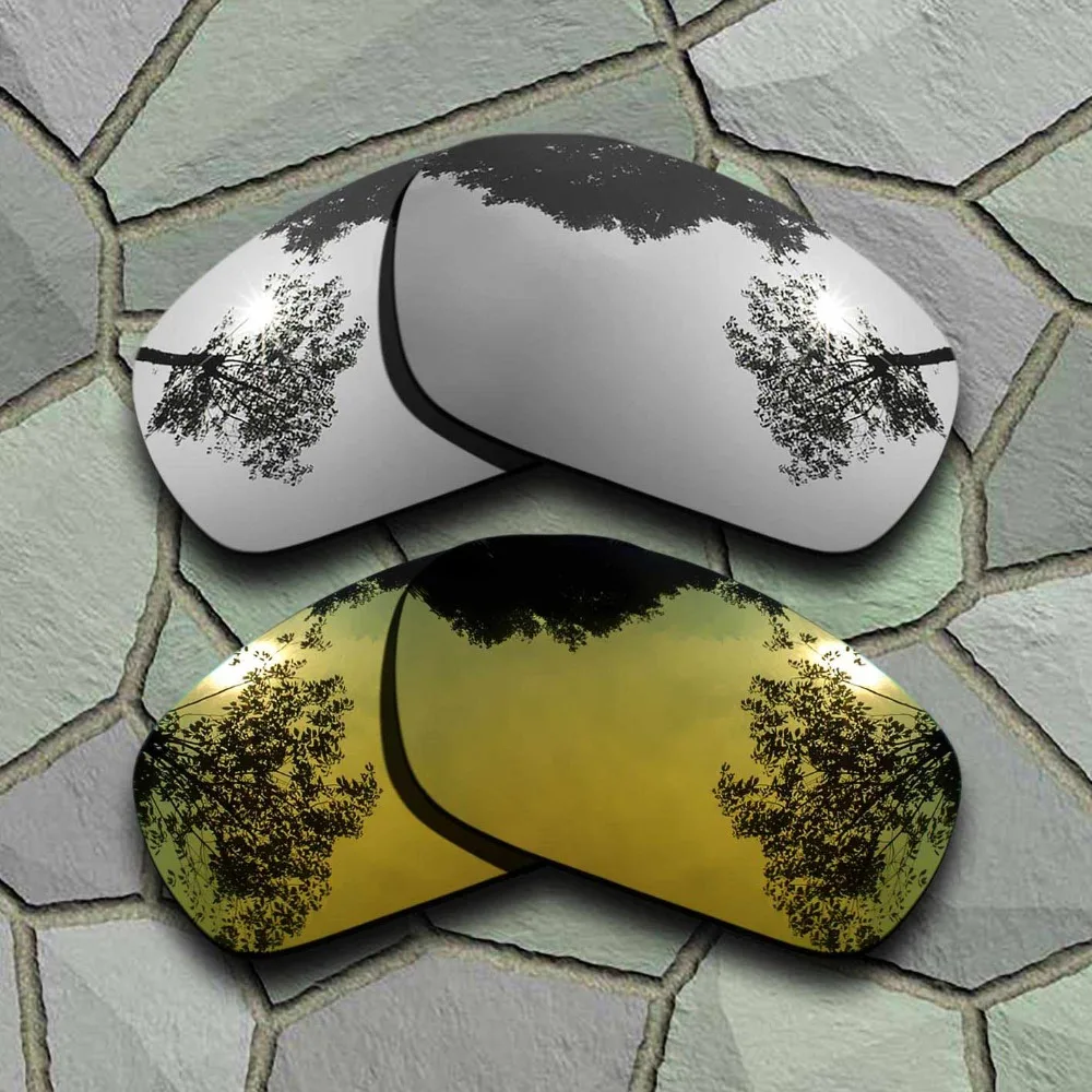 Chrome&Yellow Golden Sunglasses Polarized Replacement Lenses for Oakley Jawbone