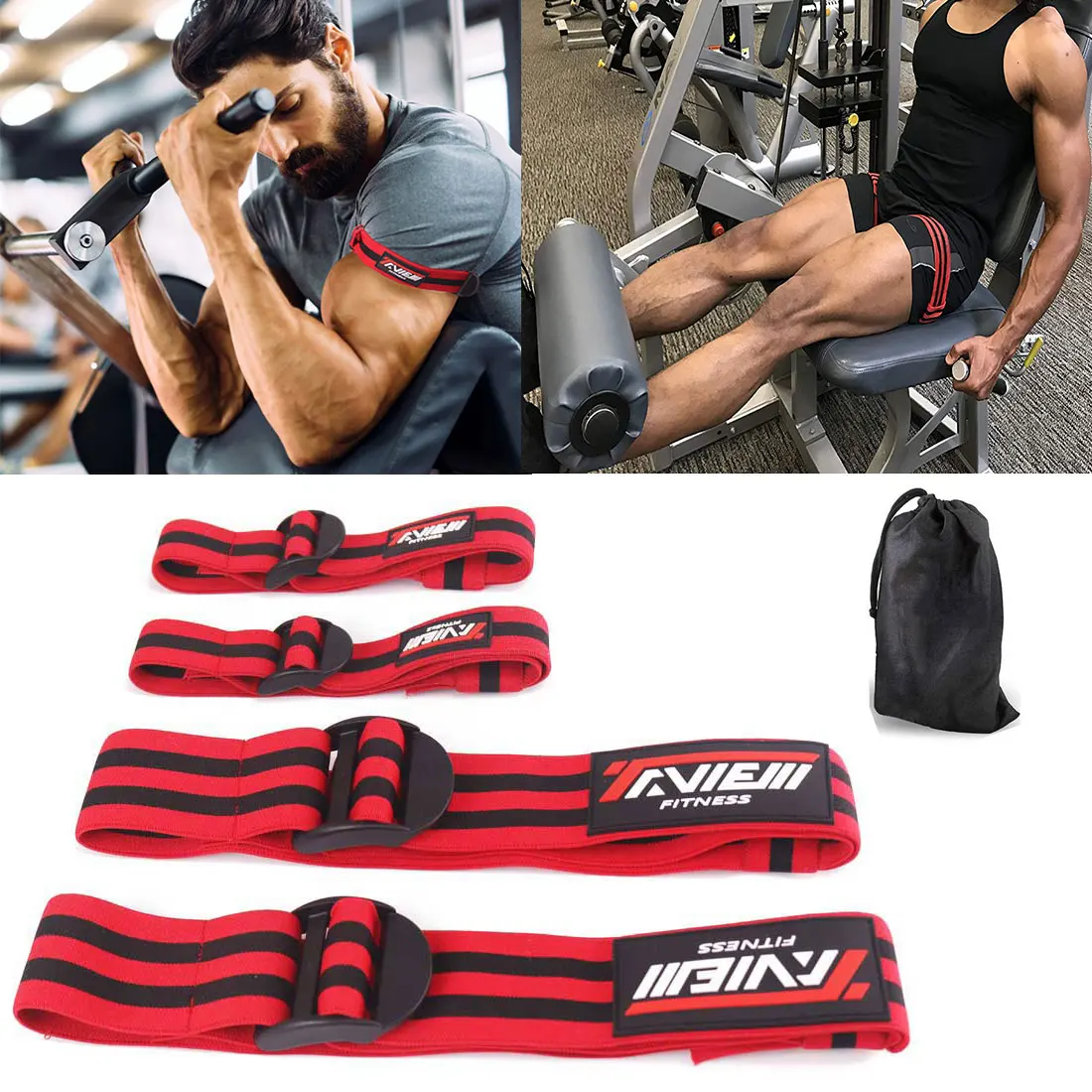 Fitness Occlusion Gym Bands Bodybuilding Weightlifting Blood Flow Restriction Bands Arm Leg Wraps Muscle Train Gym Equipmen