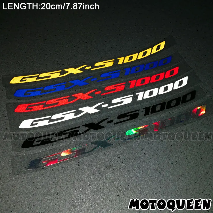 

Reflective Motorcycle Wheels Fairing Helmet Side Tank Pad Decoration Logo Label Stickers Decals For SUZUKI GSX-S1000 GSX S1000