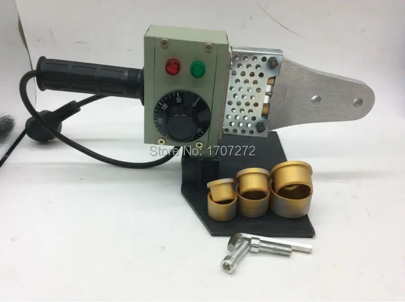 Máquina de solda ppr com controle de temperatura, máquina de solda em tubo de plástico com cortador ppr ac 220v 600w 20-32mm
