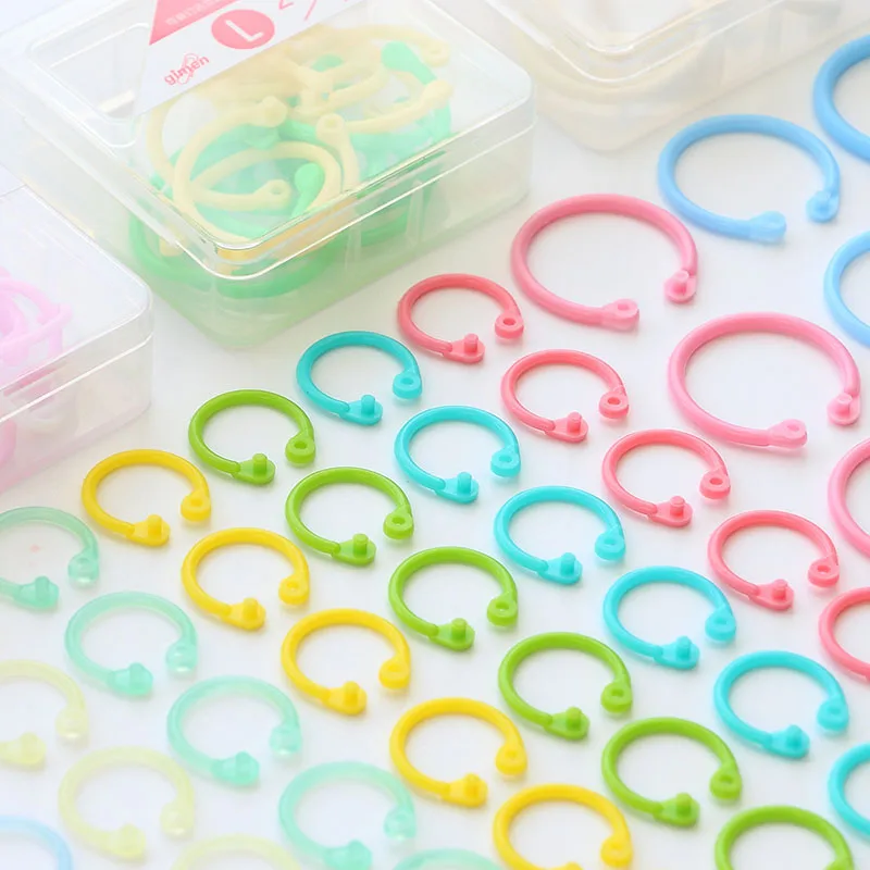 

Colorful Plastic Circle Ring Multi-Function Creative Loose-Leaf Binder Ring For DIY Album Book Binder Hoops Office Binding Rings