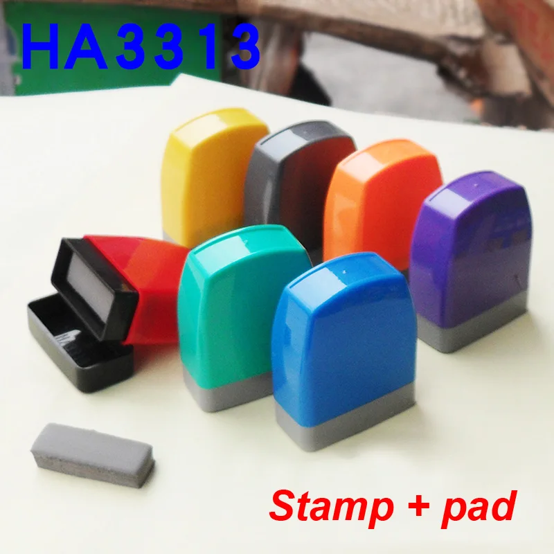 10Pcs Rectangle 3313mm Mix Color Holder plus Rubber Pad for Photosensitive Portrait Flash Stamp Machine