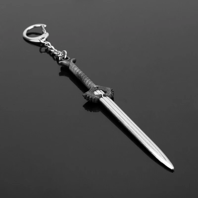 Movie Keychain 2 Colors Metal Sword Key Chain Ring Car Bag Chaveiro Men Women Gift Pendant key holder