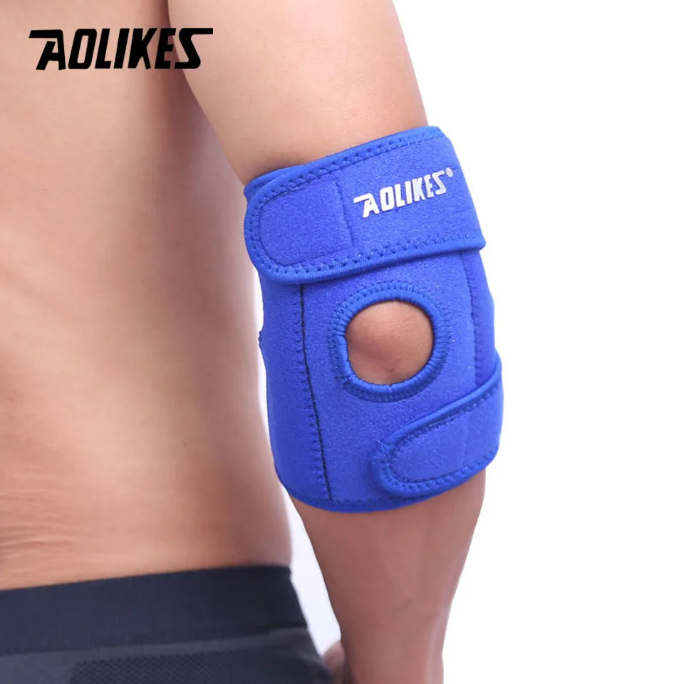 AOLIKES 1PCS Adjustable Elbow Support Pads With Spring Supporting Codera Protector Sports Safety For Ciclismo Gym Tennis