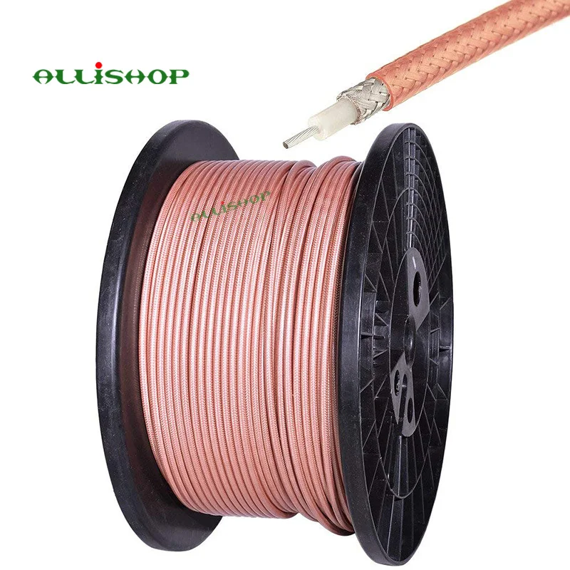 RG400 RF Coaxial Cable Wire Copper Braid Double Shielded Low Loss 50 Ohm M17/128-RG400 10Meter