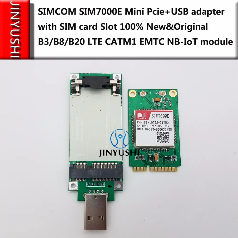 SIMCOM SIM7000E Mini Pcie+USB adapter with SIM card Slot 100% New&Original  B3/B8/B20 LTE CATM1 EMTC NB-IoT module