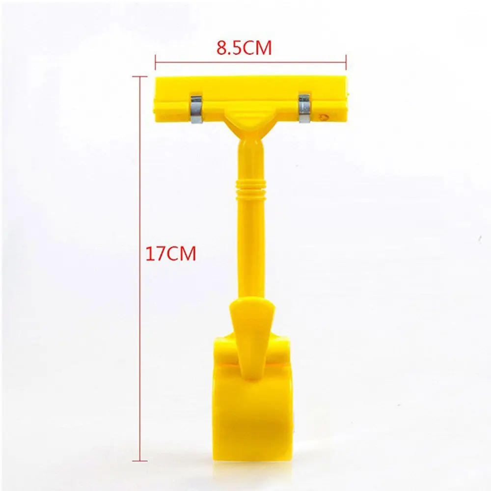 XRHYY Multi Colors POP Adjustable Plastic Clip-on Style Merchandise Sign Display Clip Holder - 1 Piece