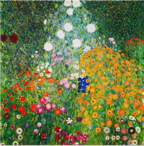 

Oil Painting reproduction on Linen Canvas,Flower Garden by gustav klimt,100% handmade,oil painting,Free DHL ship,Museam Quality