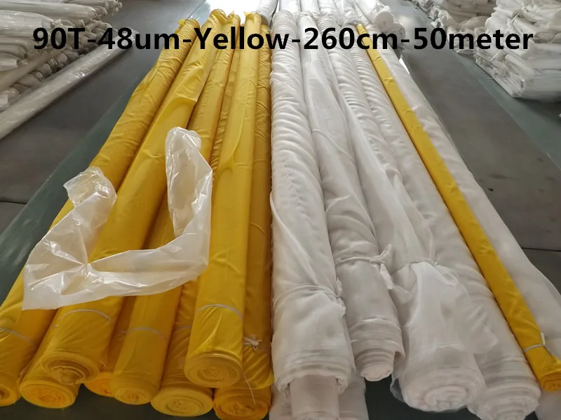 Screen printing mesh 90t/235mesh-48yellow, 260cm-50meters, free shipping